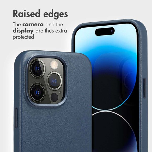 Accezz 2-in-1 Leather Bookcase with MagSafe Apple iPhone 14 Pro - Nightfall Blue