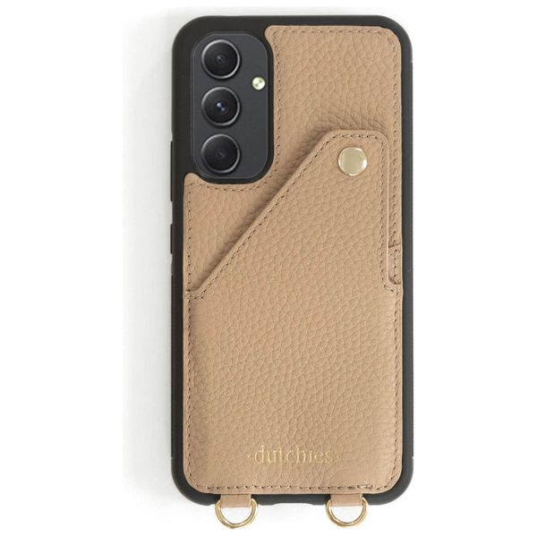 Dutchies Backcover met pashouder Samsung Galaxy A55 - Telefoonkoord niet inbegrepen - Beige