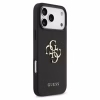 Guess Big 4G Logo Backcover Grained Apple iPhone 17 Pro - Zwart