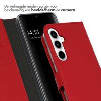 Selencia Echt Leren Bookcase Samsung Galaxy A35 - Rood