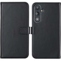 Selencia Echt Leren Bookcase Samsung Galaxy S24 FE - Zwart