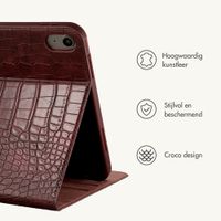 Selencia Croco bookcase Apple iPad Air 11 inch (2026) M4 / (2025) M3 / (2024) M2 / Air 5 (2022) / Air 4 (2020) - Burgundy