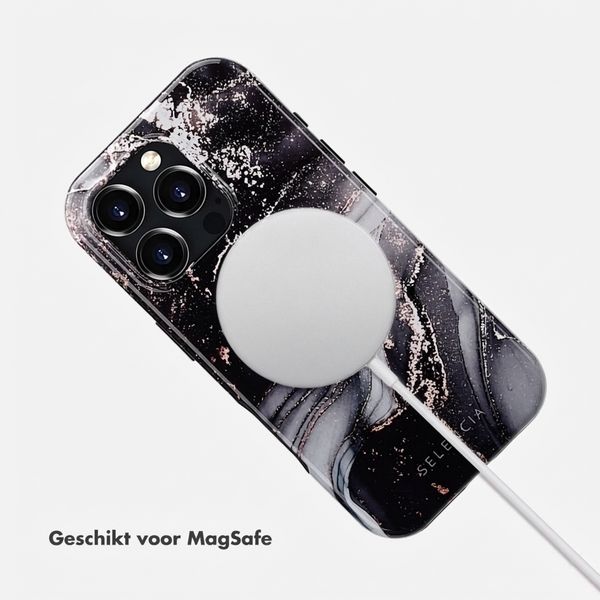 Selencia Vivid Backcover met MagSafe Apple iPhone 16 Pro - Chic Marble Black