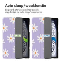 imoshion Design Trifold Bookcase Samsung Galaxy Tab A11 Plus / A9 Plus - Flowers Distance