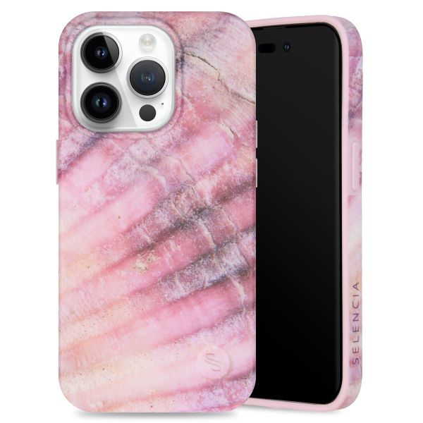 Selencia Aurora Fashion Backcover iPhone 14 Pro - Duurzaam hoesje - 100% gerecycled - Ocean Shell Purple