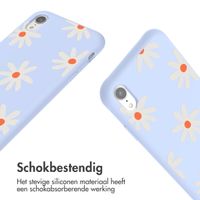 imoshion Siliconen design hoesje met koord Apple iPhone Xr - Lila Flower Distance