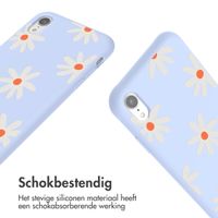 imoshion Siliconen design hoesje met koord iPhone Xr - Lila Flower Distance