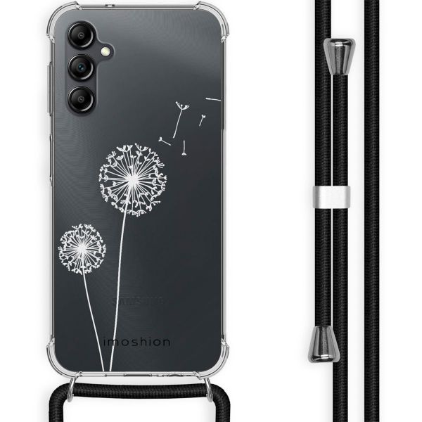 imoshion Design hoesje met koord Samsung Galaxy A14 (5G/4G) - Paardenbloem - Wit