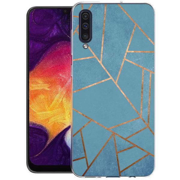 imoshion Design hoesje Samsung Galaxy A50 / A30s - Grafisch Koper / Blauw