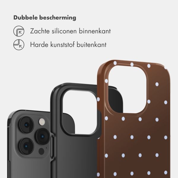 Selencia Vivid Backcover Apple iPhone 14 Pro - Happy Dots Chocolate