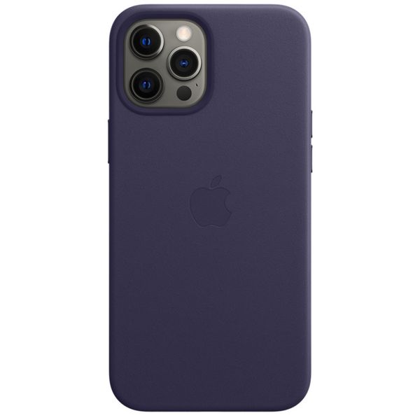 Apple Leather Backcover MagSafe Apple iPhone 12 Pro Max - Deep Violet