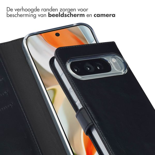 Selencia Echt Leren Bookcase Google Pixel 10 Pro XL - Zwart