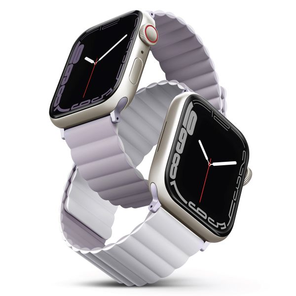 Uniq Revix dubbelzijdig bandje Apple Watch Series 1 t/m 10 / SE / Ultra (2) (44/45/46/49 mm) - Lilac/White