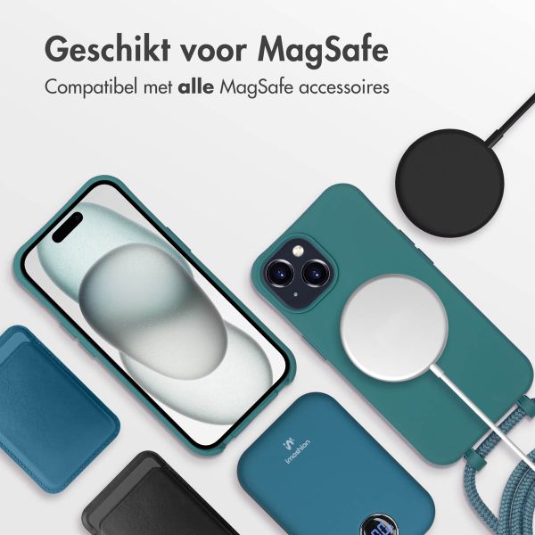 imoshion Color Backcover met afneembaar koord MagSafe Apple iPhone 15 - Donkergroen
