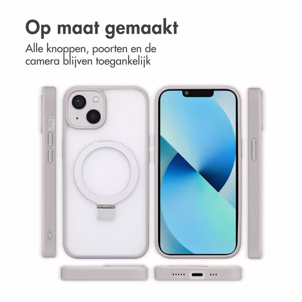 Accezz Ring Stand Backcover met MagSafe Apple iPhone 13 - Grijs