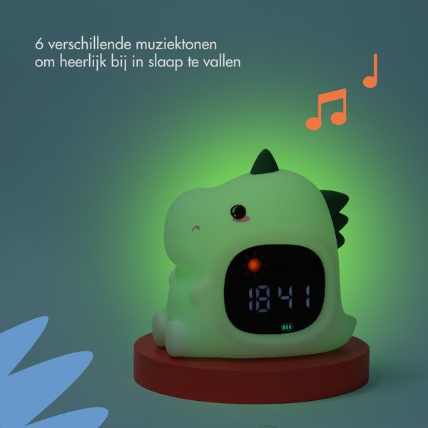 imoshion Kids Slaaptrainer - Nachtlampje met Speaker - Kinderwekker - Dino