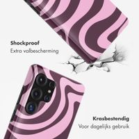 Selencia Vivid Backcover met MagSafe Samsung Galaxy S25 Ultra - Wavy Swirl Pink Plum