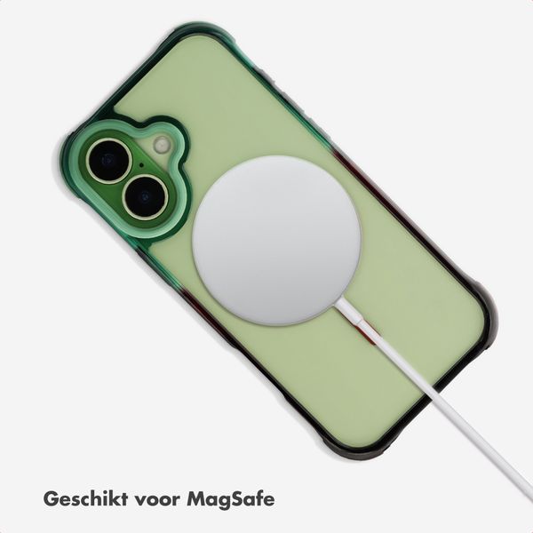 Selencia Gradient Backcover met MagSafe Apple iPhone 17 - Groen / Bruin