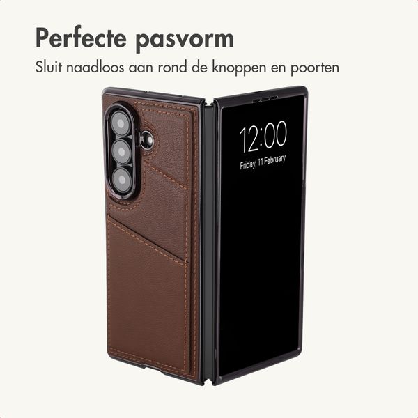 imoshion Kunstleren MagSafe Backcover met Pashouder Samsung Galaxy Z Fold 8 Ultra - Donkerbruin