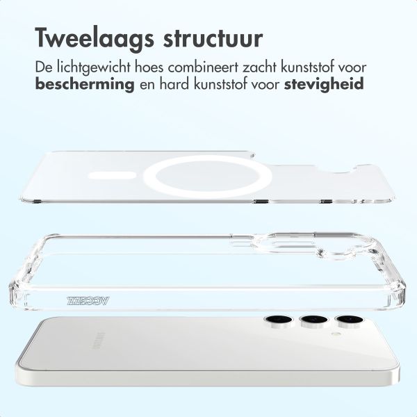 Accezz Xtreme Impact Backcover met MagSafe Samsung Galaxy S25 FE - Transparant