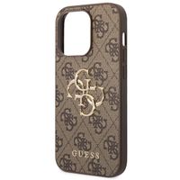 Guess 4G Metal Logo Backcover iPhone 15 Pro - Bruin