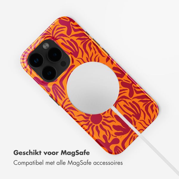 Selencia Vivid Backcover met MagSafe Apple iPhone 15 Pro - Tropical Vibes Apricot