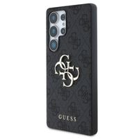 Guess 4G Metal Logo Backcover Samsung Galaxy S25 Ultra - Zwart