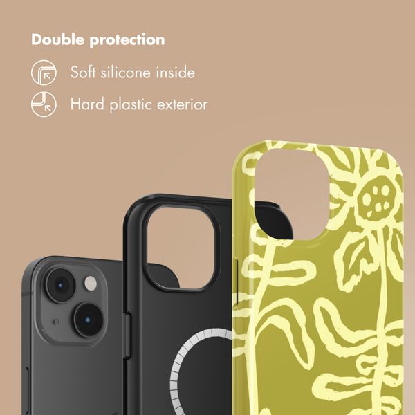 Selencia Vivid Back Cover with MagSafe Apple iPhone 14 - Chalky Bloom