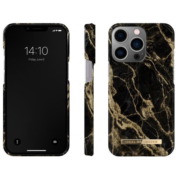 iDeal of Sweden Fashion Backcover iPhone 13 Pro - Golden Smoke Marble