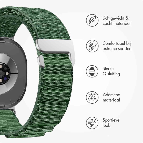 imoshion Nylon Alpine bandje Samsung Galaxy Watch 8 (40/44mm) / Classic (46mm) - Donkergroen