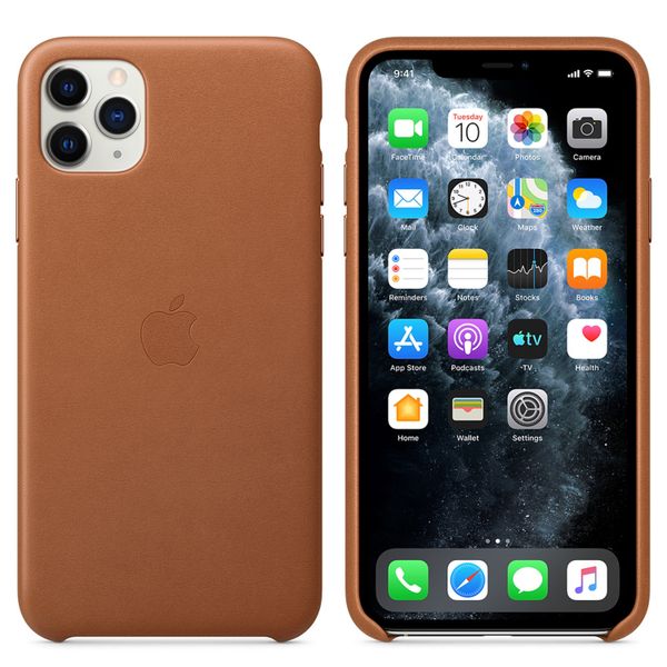 Apple Leather Backcover Apple iPhone 11 Pro Max - Saddle Brown