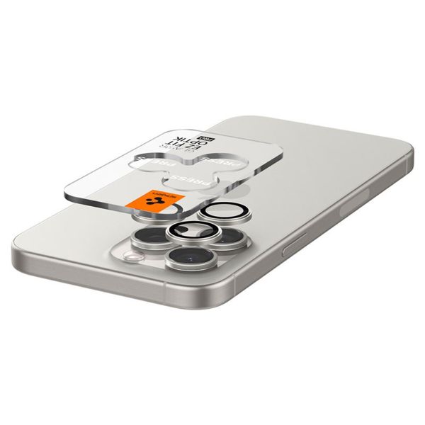 Spigen GLAStR Camera Protector Glas 2 Pack Apple iPhone 17 Pro / 17 Pro Max / 16 Pro / 16 Pro Max / 15 Pro / 15 Pro Max / 14 Pro / 14 Pro Max - Titanium White