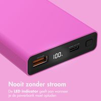 imoshion Ultra Series Aluminium Powerbank 10.000 mAh - Quick Charge en Power Delivery - Hot Pink