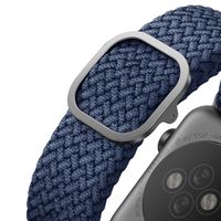 Uniq Aspen Braided bandje Apple Watch Series 1 t/m 9 / SE (38/40/41 mm) | Series 10 (42 mm) - Oxford Blue