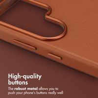 Accezz Leather Back Cover with MagSafe Samsung Galaxy S26 Ultra - Sienna Brown