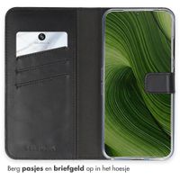 Selencia Echt Leren Bookcase Fairphone 6 - Zwart