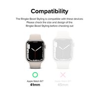 Ringke Bezel Styling Apple Watch Series 7 / 8 / 9 - 41 mm - Hairline Plain Black