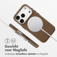 Accezz MagSafe Leather Backcover Apple iPhone 17 Pro - Coffee Brown
