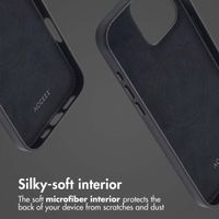 Accezz Leather Back Cover with MagSafe Apple iPhone 16 Pro Max - Onyx Black