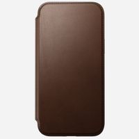 Nomad Modern Leather Folio Bookcase iPhone 15 Pro Max - Bruin