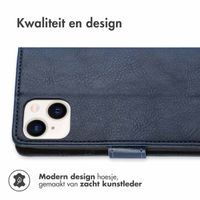 imoshion Luxe Bookcase Apple iPhone 15 - Donkerblauw
