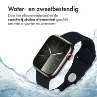 imoshion Siliconen geweven bandje Apple Watch Series 1 t/m 9 / SE (38/40/41 mm) | Series 10 / 11 (42 mm) - Zwart