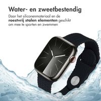 imoshion Siliconen geweven bandje Apple Watch Series 1 t/m 9 / SE (38/40/41 mm) | Series 10 (42 mm) - Zwart