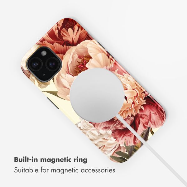 Selencia Vivid Back Cover with MagSafe Apple iPhone 15 - Vintage Peony