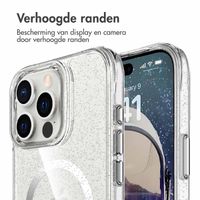 imoshion Clear Glitter Backcover met MagSafe Apple iPhone 16 Pro - Zilver
