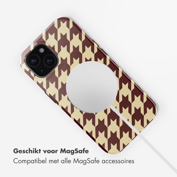Selencia Vivid Backcover met MagSafe Apple iPhone 15 - Pied-de-Poule