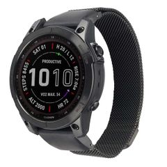 imoshion QuickFit® Milanees bandje Garmin Watch | 22 mm aansluiting - Zwart