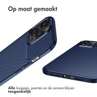 imoshion Carbon Softcase Backcover Apple iPhone 13 Pro Max - Blauw