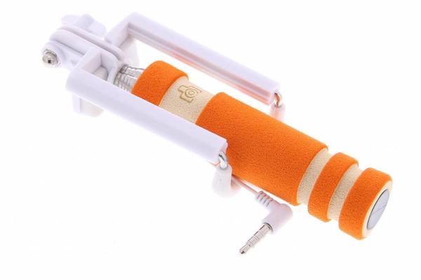 Oranje universele mini selfie stick