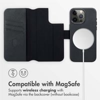 Accezz 2-in-1 Leather Bookcase with MagSafe Apple iPhone 15 Pro Max - Onyx Black